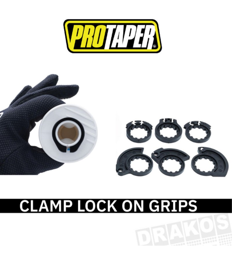Protaper Clamp On Χειρολαβές 1/2 Waffle - White / Black - Image 2