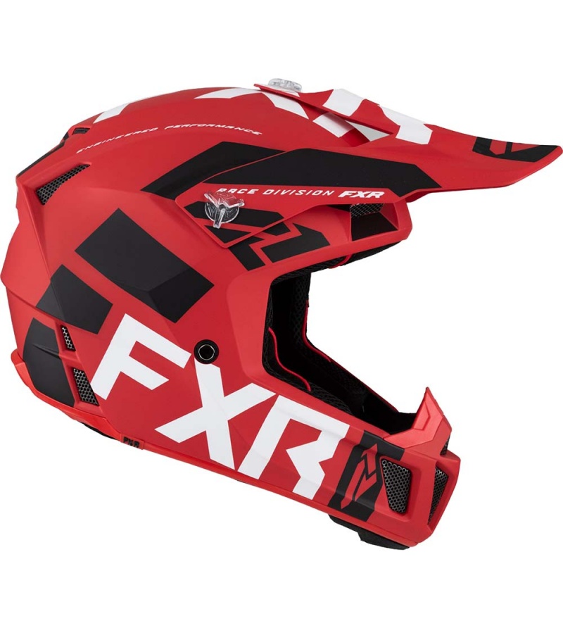FXR Κράνος Clutch 1250gr. Evo LE (D-Rin)g Red / White / Black - Image 4