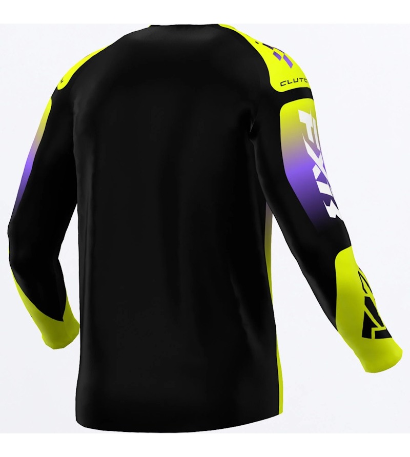FXR Μπλούζα Clutch MX HiVis / Black / Purple - Image 2