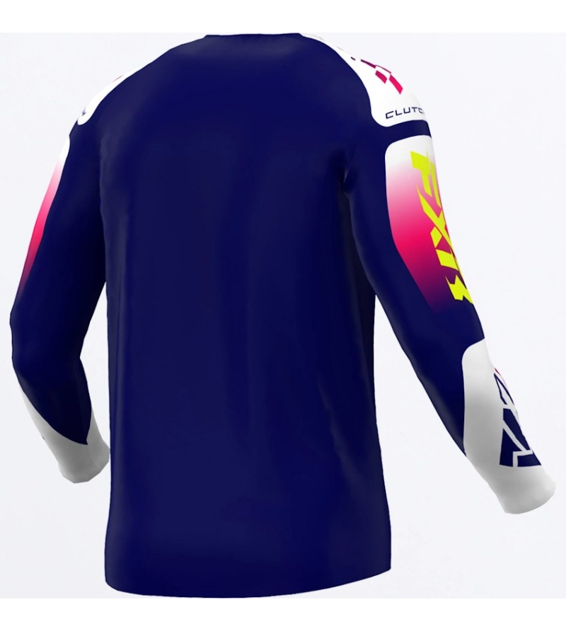 FXR Μπλούζα Clutch MX Navy / Razz / White - Image 2