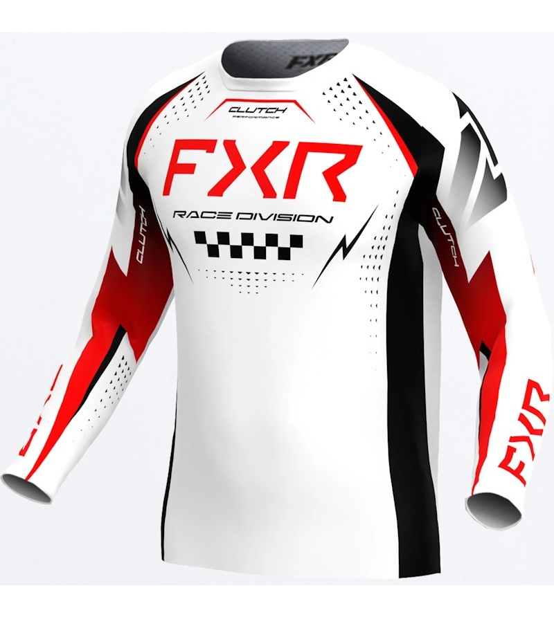 FXR Μπλούζα Clutch Pro Άσπρο / Κόκκινο / Μαύρο