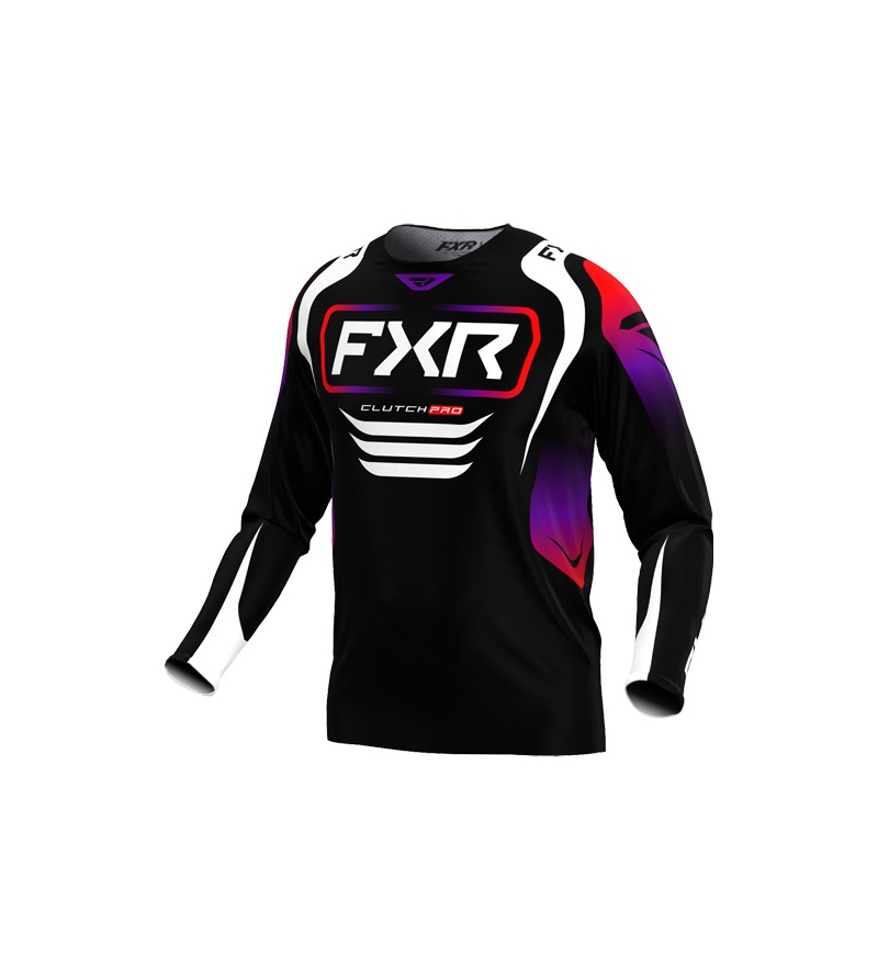 FXR Μπλούζα MX Clutch Pro Black / Red / Purple 1 FXR Μπλούζα MX Clutch Pro Black / Red / Purple