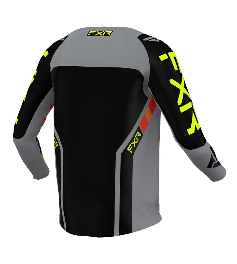 FXR Μπλούζα MX Clutch Pro Grey / Black / Hivis - Image 2