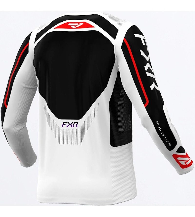 FXR Μπλούζα Podium Relay MX Άσπρο / Μαύρο / Κόκκινο - Image 2