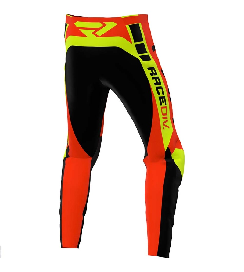 FXR Παντελόνι MX Clutch Pro Black / Nuke Red / Hivis - Image 2