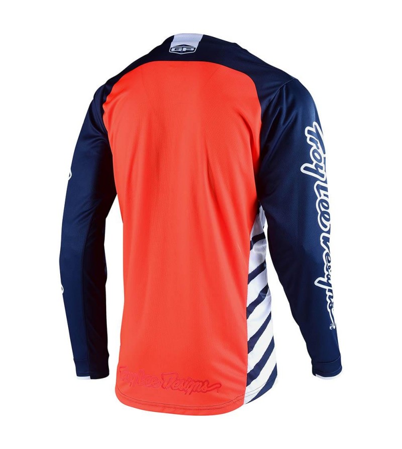 Troy Lee Designs Μπλούζα ΜΧ GP Drift Navy / Orange - Image 2