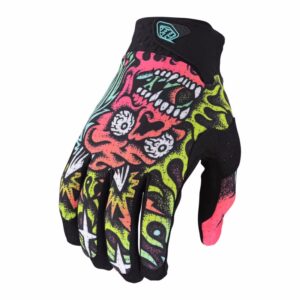 Troy Lee Designs Γάντια Air Skull Demon Orange / Green
