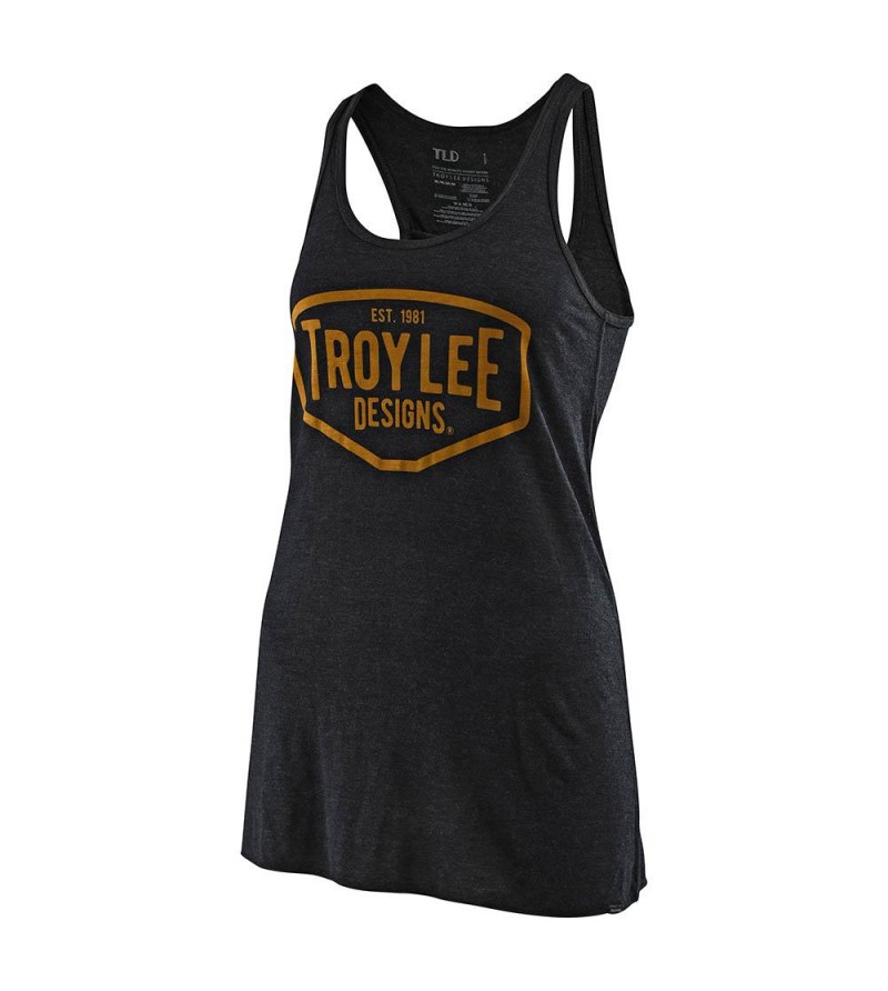 Troy Lee Designs Γυναικεία Αμάνικη Μπλούζα Motor Oil Tank Black Heather