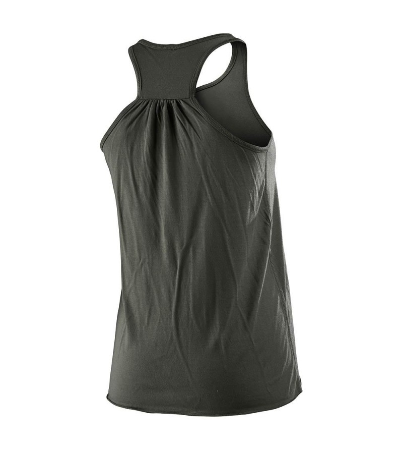 Troy Lee Designs Γυναικεία Αμάνικη Μπλούζα Trackside Tank Military Green - Image 2