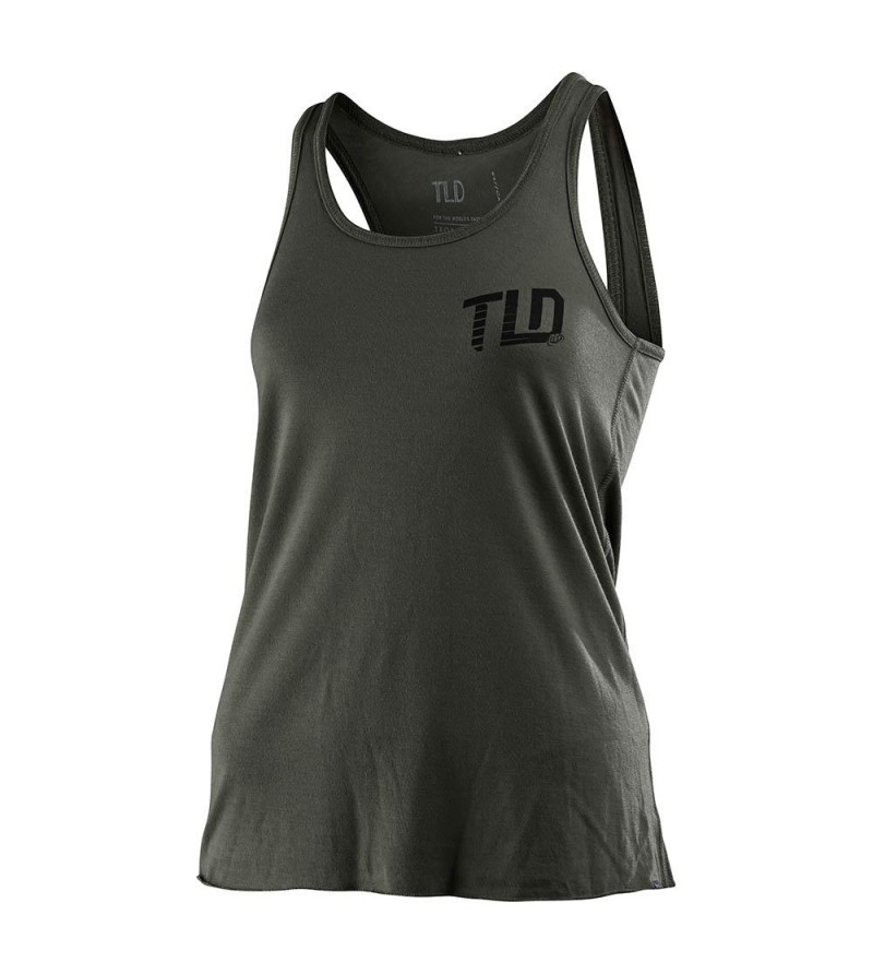Troy Lee Designs Γυναικεία Αμάνικη Μπλούζα Trackside Tank Military Green