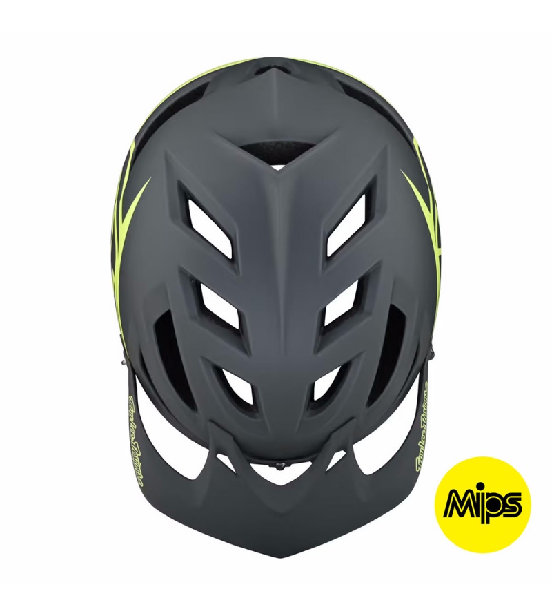 Troy Lee Designs Κράνος A1 (Mips) MTB Classic Gray / Yellow - Image 2