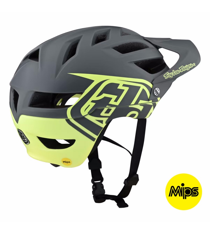 Troy Lee Designs Κράνος A1 (Mips) MTB Classic Gray / Yellow - Image 3
