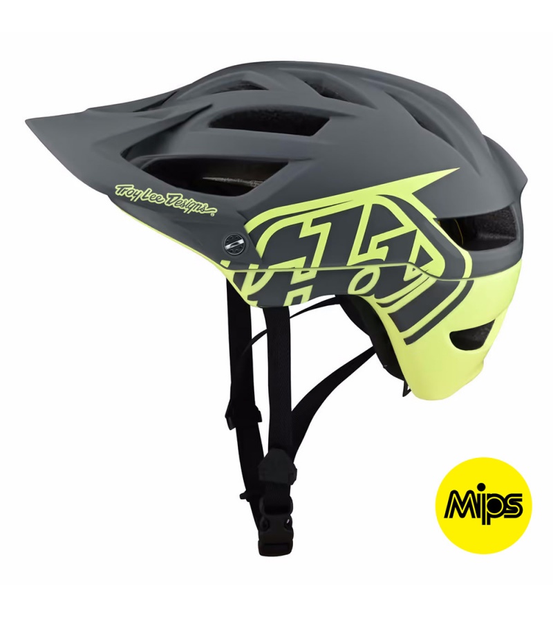Troy Lee Designs Κράνος A1 (Mips) MTB Classic Gray / Yellow