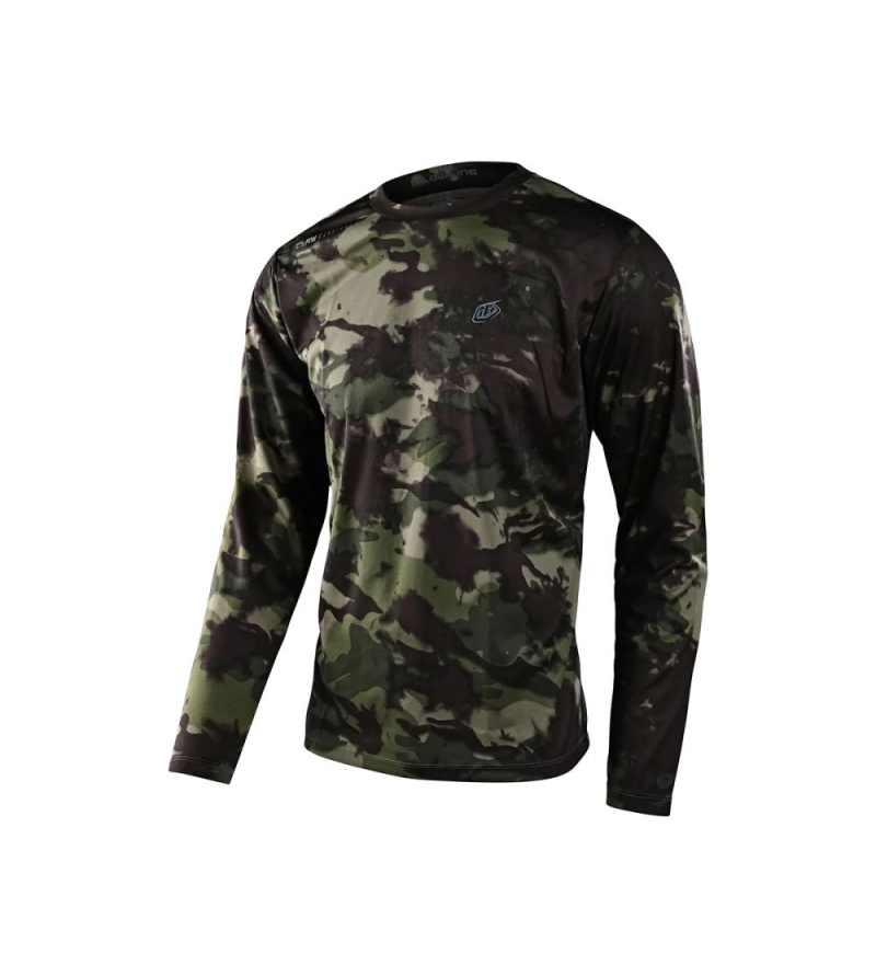 Troy Lee Designs Μπλούζα Flowline LS Covert Army Green 1 Troy Lee Designs Μπλούζα Flowline LS Covert Army Green