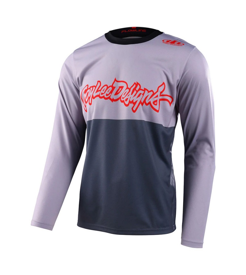 Troy Lee Designs Μπλούζα Flowline LS Scripter Charcoal