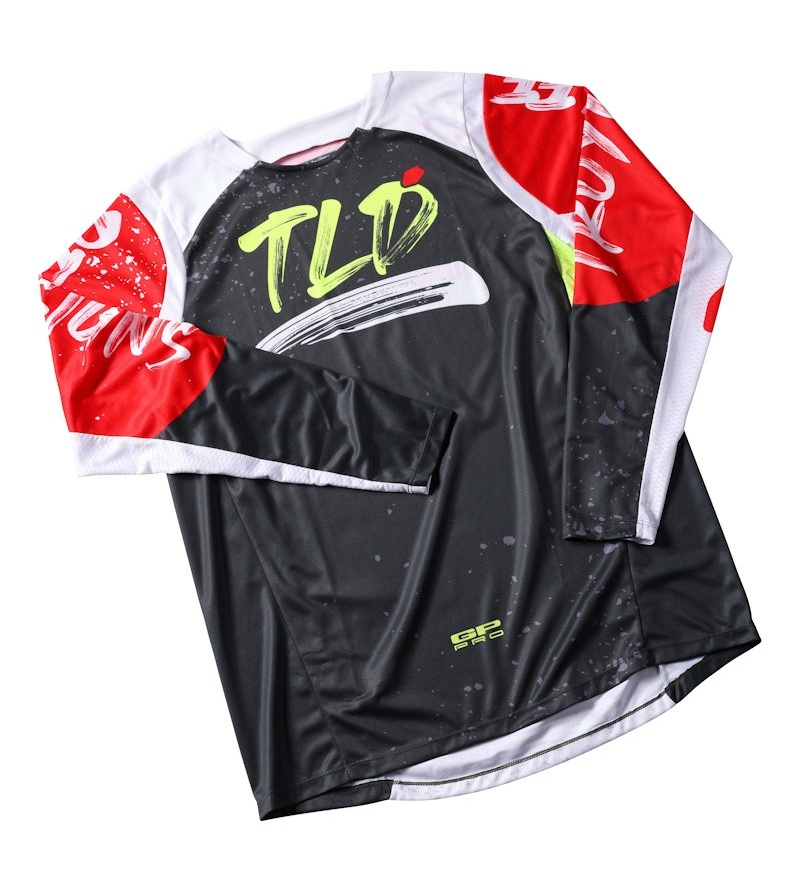 Troy Lee Designs Μπλούζα GP Pro Partical BLACK / GLO RED - Image 2