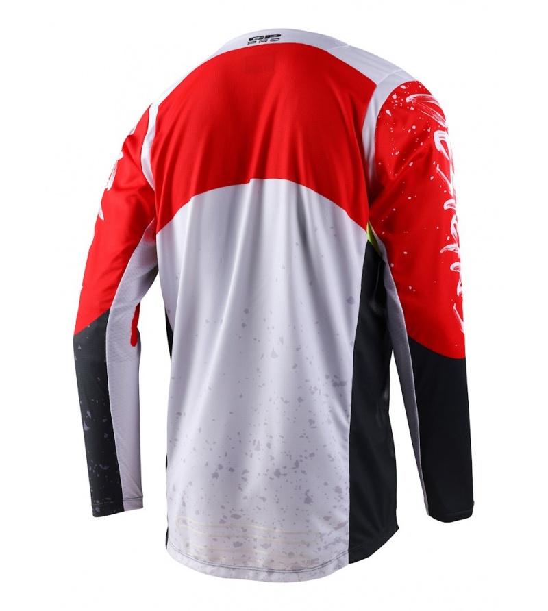 Troy Lee Designs Μπλούζα GP Pro Partical BLACK / GLO RED - Image 3