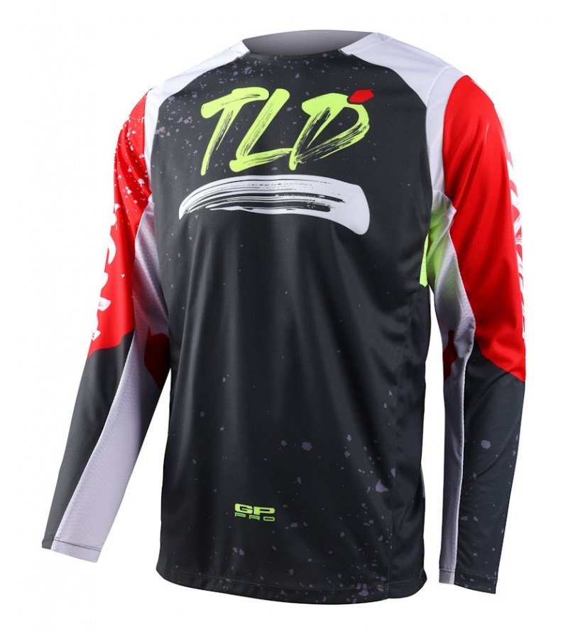 Troy Lee Designs Μπλούζα GP Pro Partical BLACK / GLO RED
