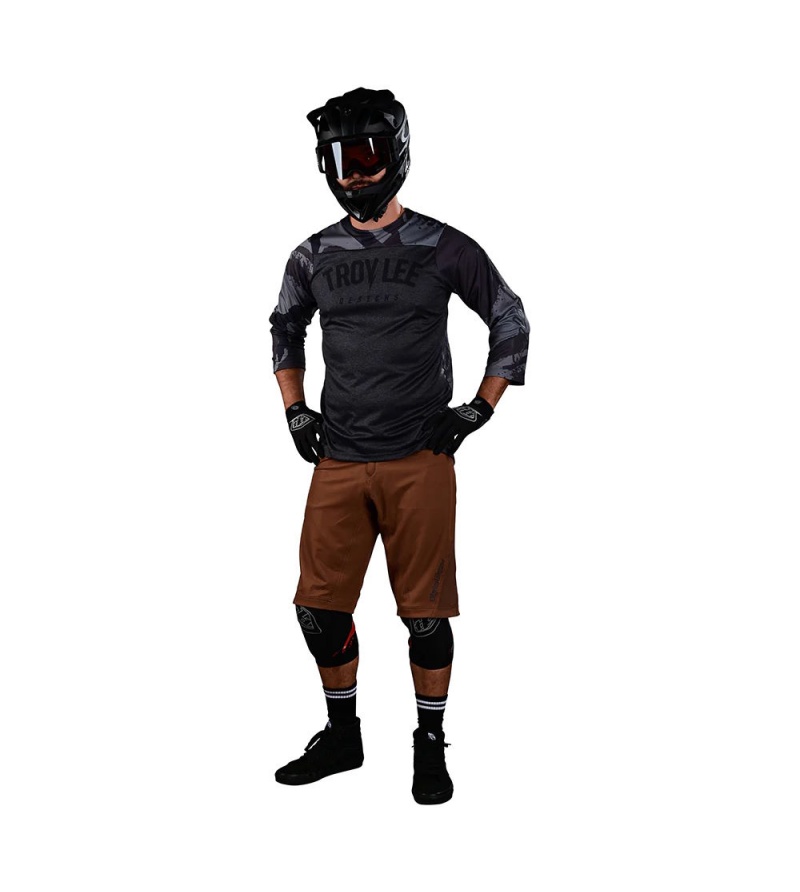 Troy Lee Designs Μπλούζα MTB Ruckus Camber Camo Black Heather - Image 3