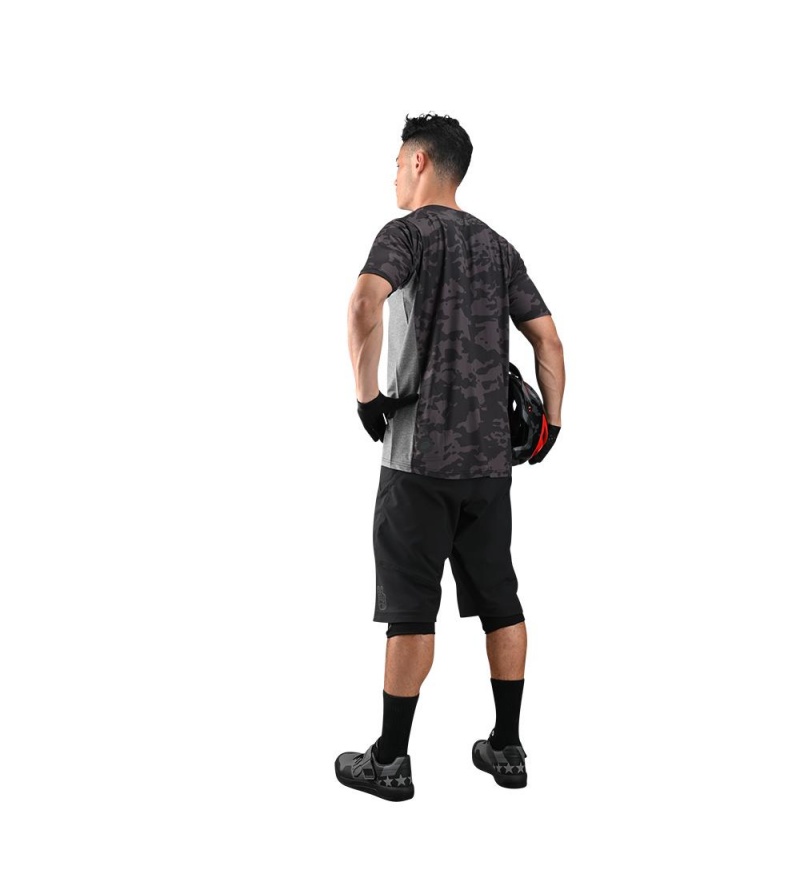 Troy Lee Designs Μπλούζα MTB Skyline Camber Camo Heather Light Gray / Black - Image 4