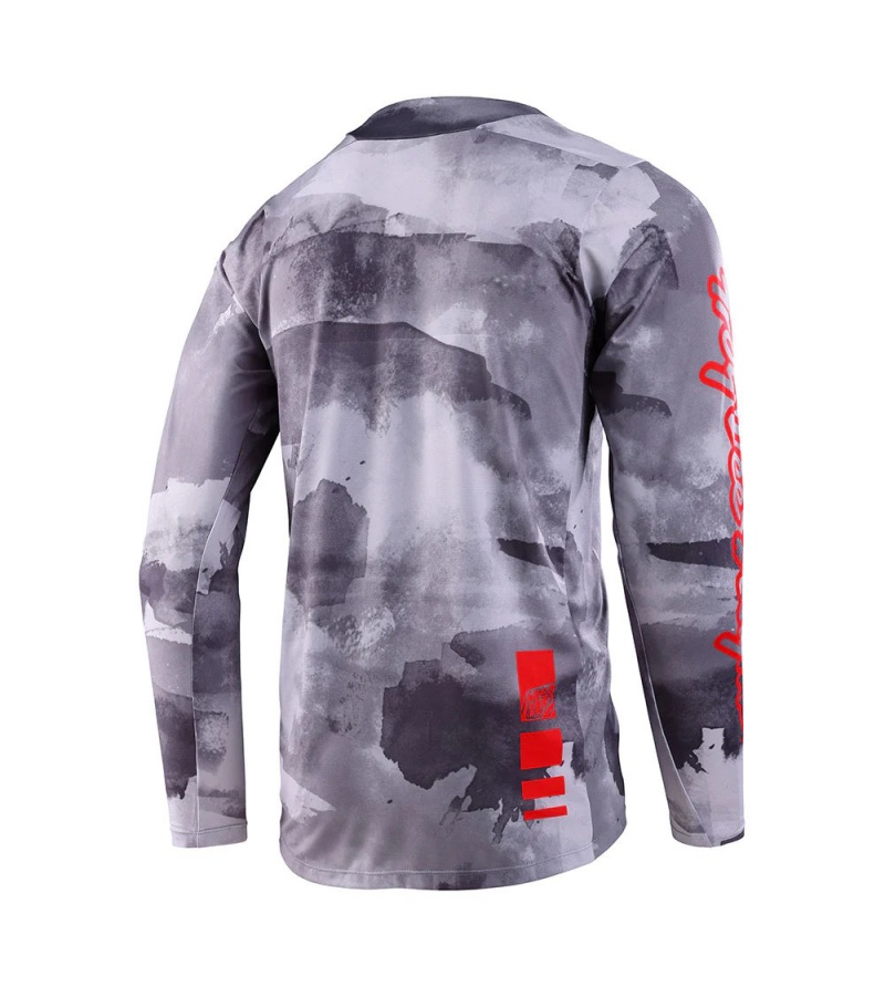 Troy Lee Designs Μπλούζα Skyline LS Blocks Charcoal - Image 2