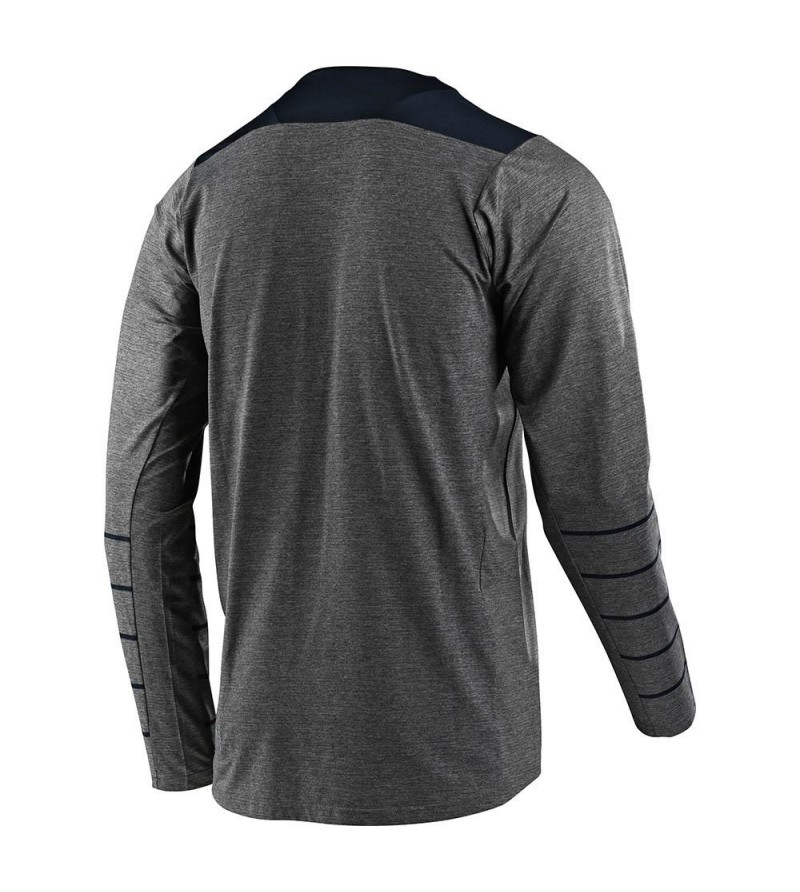 Troy Lee Designs Μπλούζα Skyline Ls Pinstripe Heather Gray / Navy - Image 2
