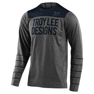 Troy Lee Designs Μπλούζα Skyline Ls Pinstripe Heather Gray / Navy