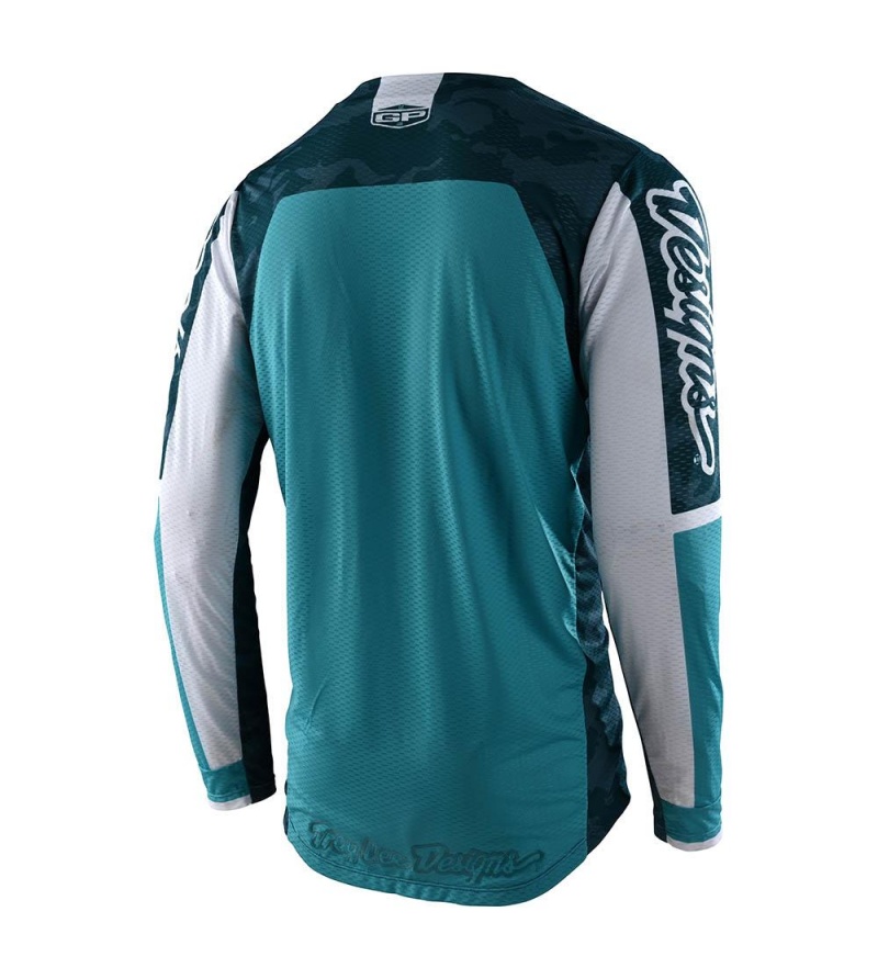 Troy Lee Designs Μπλούζα ΜΧ GP Air Veloce Camo Marine - Image 3