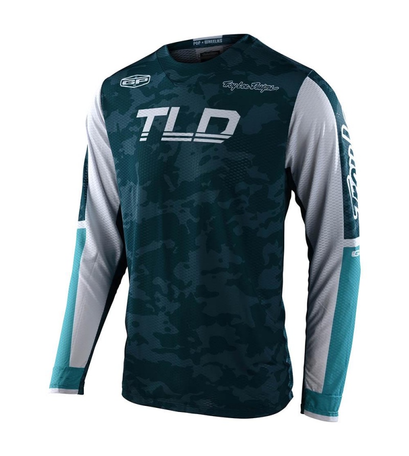 Troy Lee Designs Μπλούζα ΜΧ GP Air Veloce Camo Marine