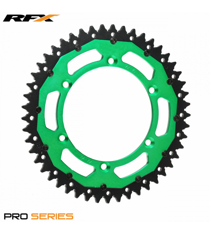 Γρανάζι Πίσω RFX Armalite “TWIN-RING” για Kawasaki KX & KXF (Green 49T)