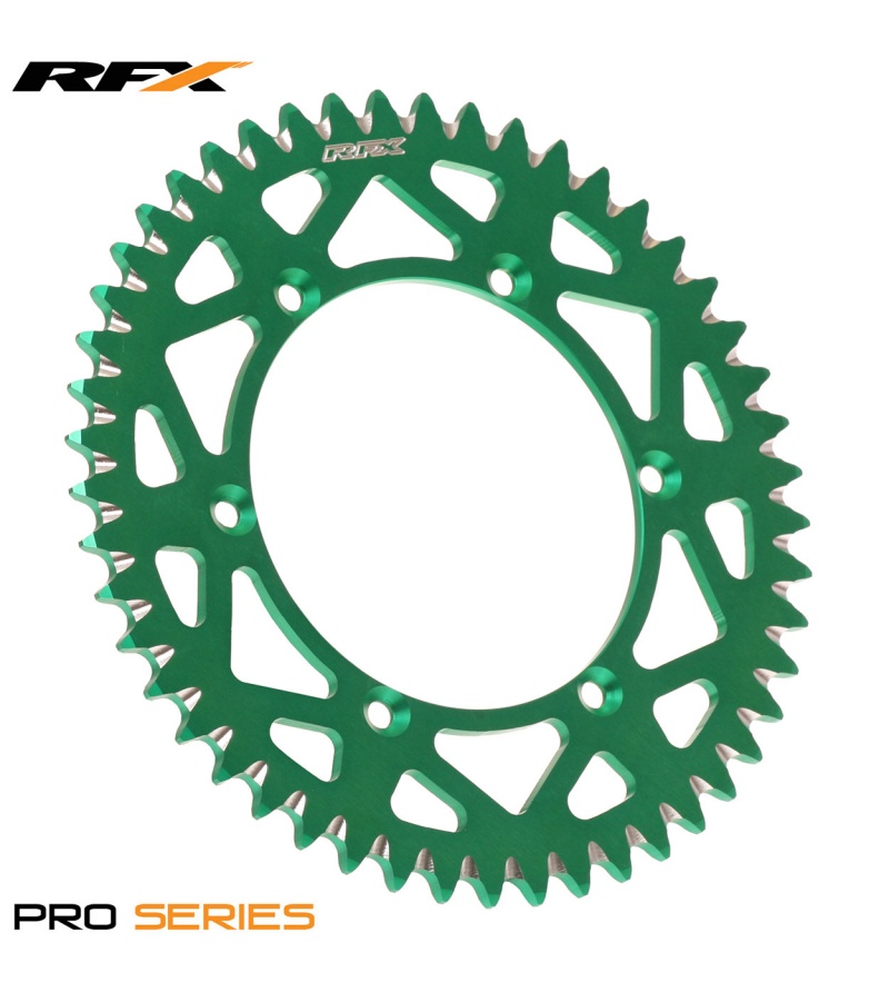 Γρανάζι Πίσω Αλουμινίου RFX Elite για Kawasaki KX & KXF (Green 51T)