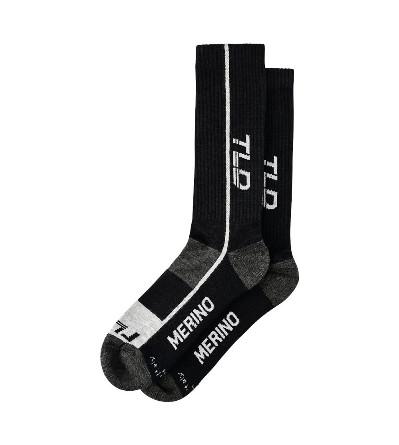 Κάλτσες Troy Lee Designs Chill Merino Wool Mono Black 1 Κάλτσες Troy Lee Designs Chill Merino Wool Mono Black