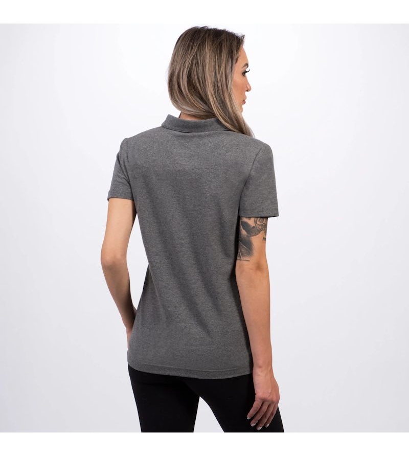 FXR Γυναικείο Evo Tech Polo T-Shirt Grey Heather / Mint - Image 2