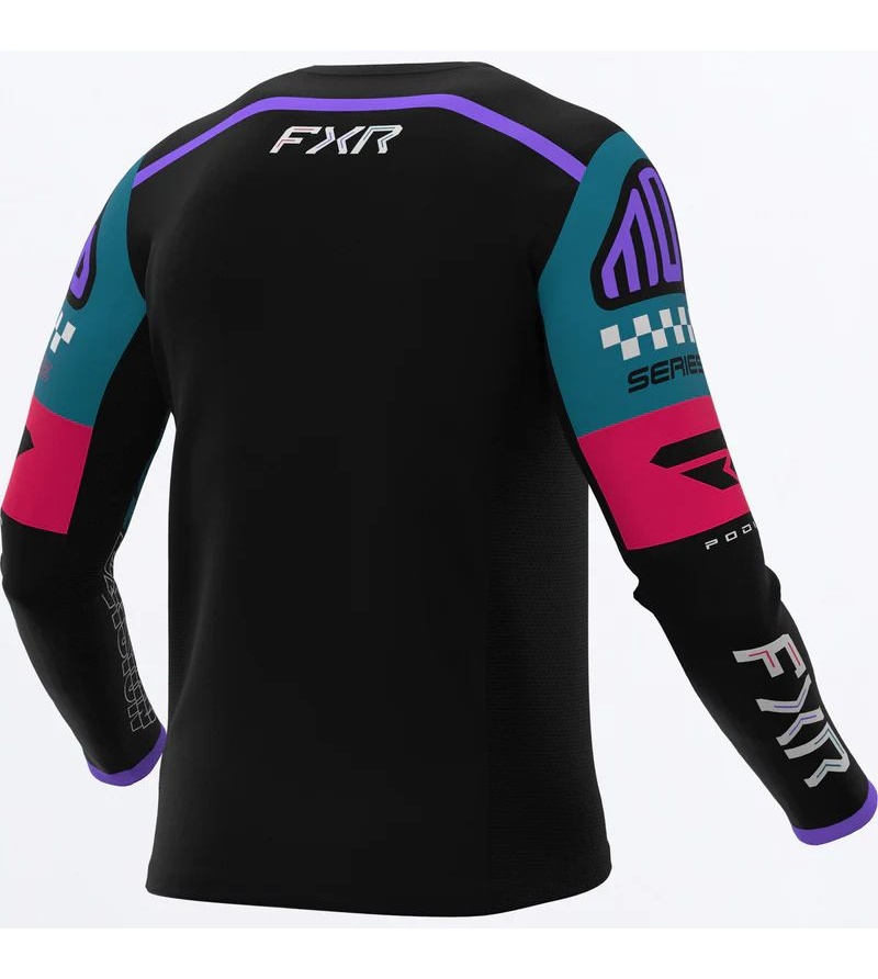 FXR Μπλούζα MX Podium Gladiator Black / Coral / Teal 2 FXR Μπλούζα MX Podium Gladiator Black / Coral / Teal - Image 2