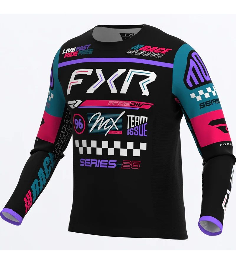 FXR Μπλούζα MX Podium Gladiator Black / Coral / Teal 1 FXR Μπλούζα MX Podium Gladiator Black / Coral / Teal