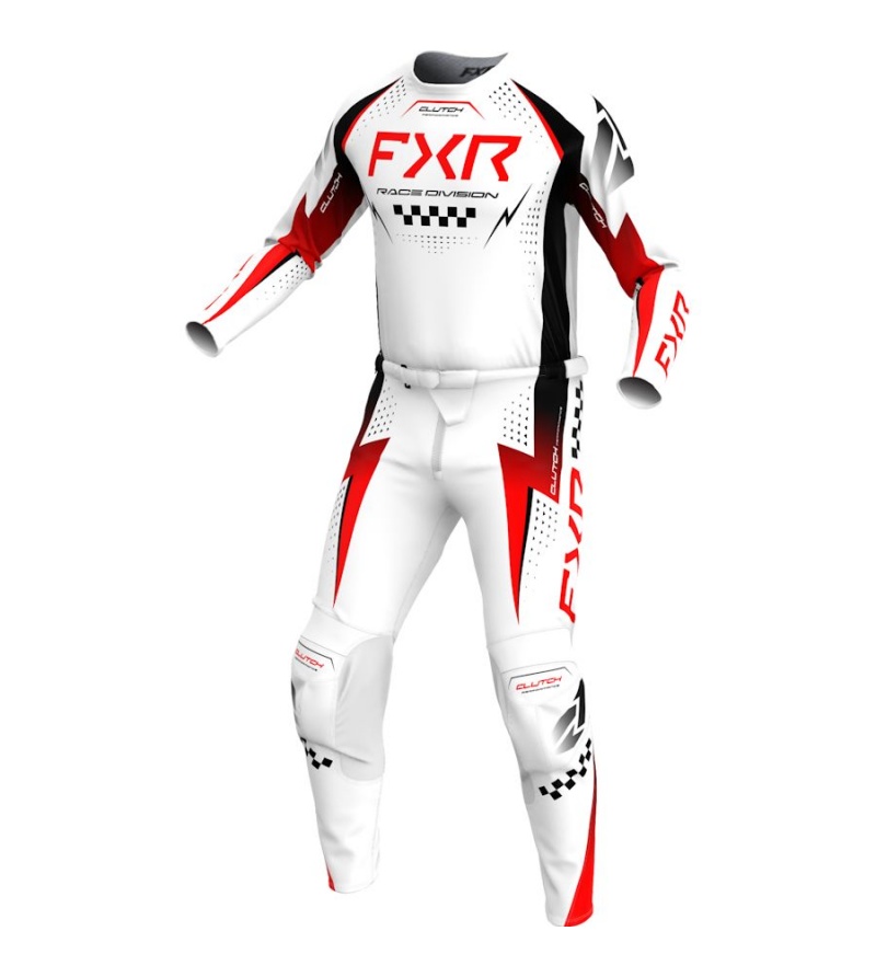 Στολή FXR MX Clutch Pro White / Red / Black 1 Στολή FXR MX Clutch Pro White / Red / Black