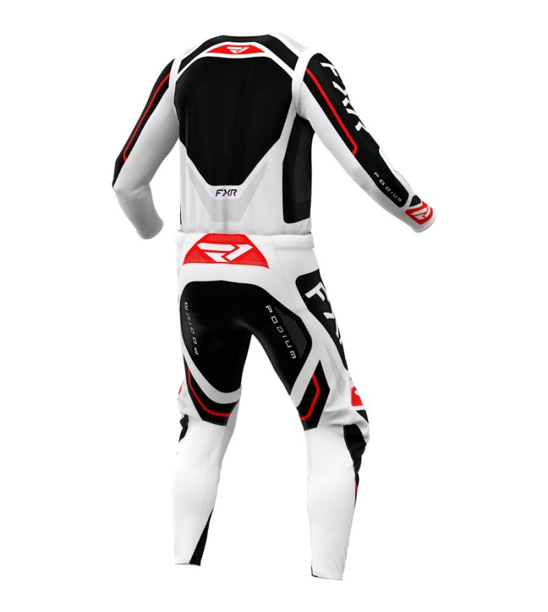 Στολή FXR MX Podium Relay White / Black / Red 2 Στολή FXR MX Podium Relay White / Black / Red - Image 2