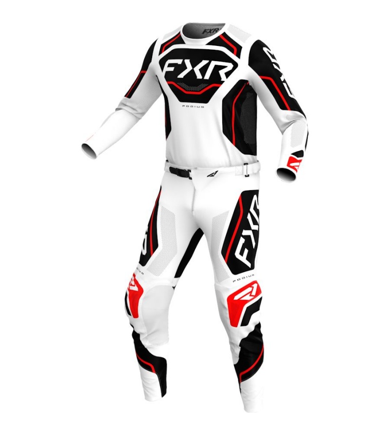 Στολή FXR MX Podium Relay White / Black / Red 1 Στολή FXR MX Podium Relay White / Black / Red