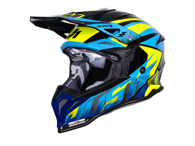 Κράνος JUST1 J-39 Revo (Blue/Fluo Yellow/Black Gloss) 2 Κράνος JUST1 J-39 Revo (Blue/Fluo Yellow/Black Gloss) - Image 2